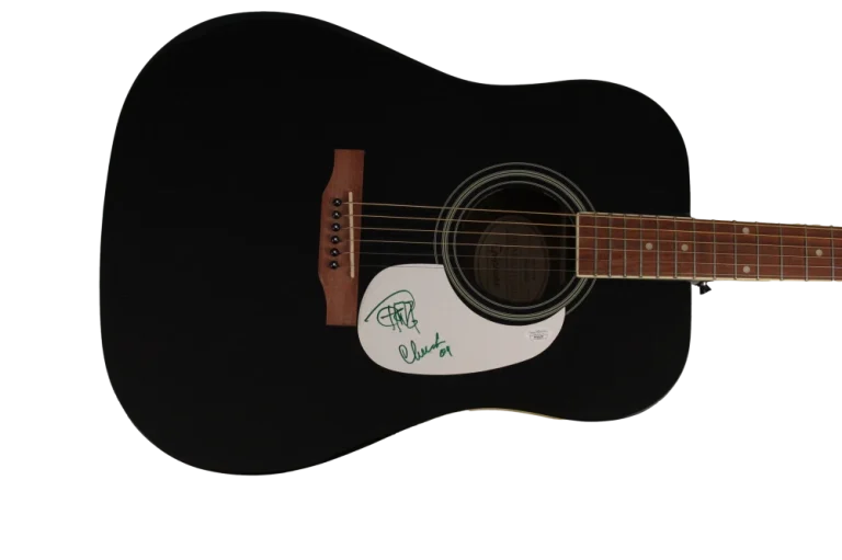 TOMMY CHONG & CHEECH MARIN SIGNED AUTOGRAPH GIBSON EPIPHONE ACOUSTIC GUITAR JSA