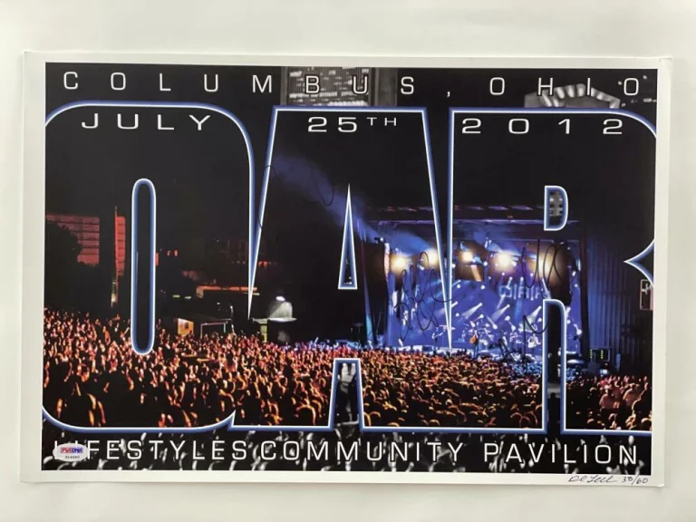 O.A.R. OAR FULL BAND SIGNED AUTOGRAPH 12X18 CONCERT TOUR POSTER COLUMBUS OH PSA