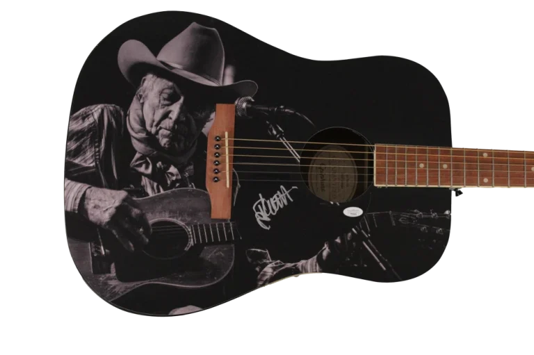 RAMBLIN JACK ELLIOTT SIGNED AUTOGRAPH CUSTOM 1/1 GIBSON EPIPHONE GUITAR W/ JSA