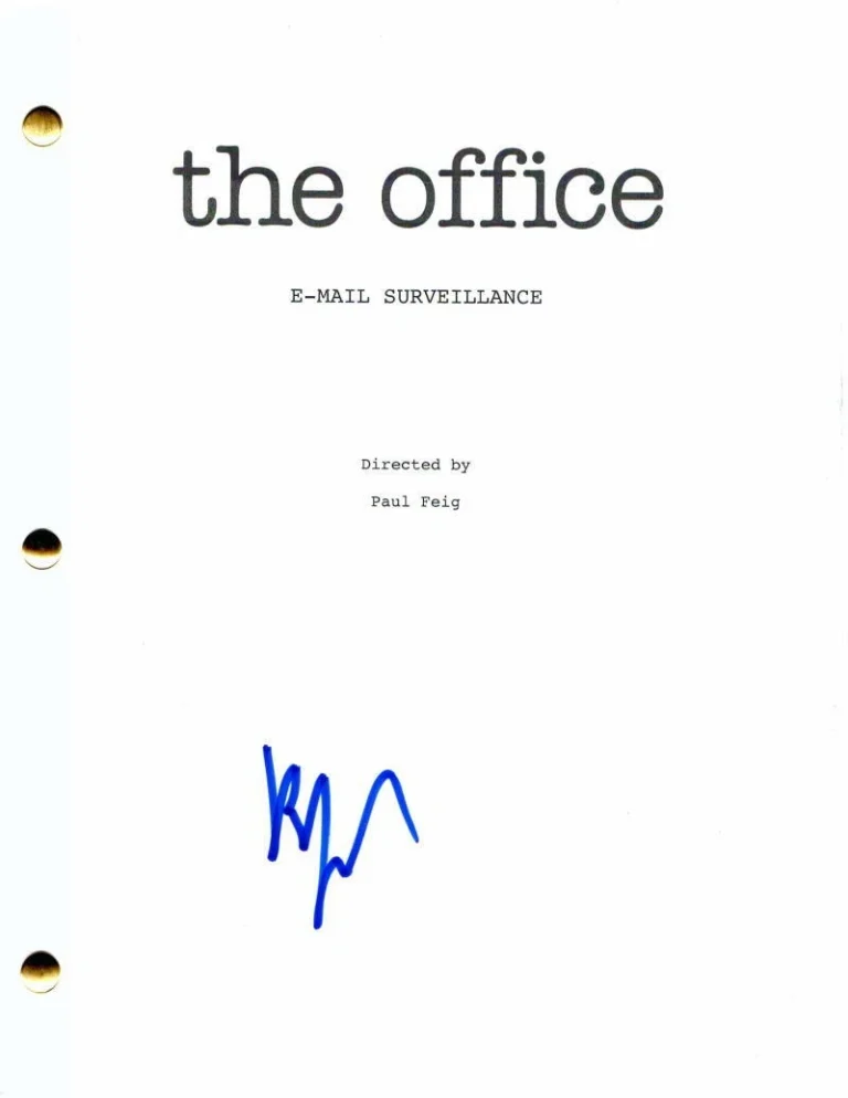 BJ NOVAK SIGNED AUTOGRAPH THE OFFICE FULL EPISODE SCRIPT - RYAN HOWARD VERY RARE