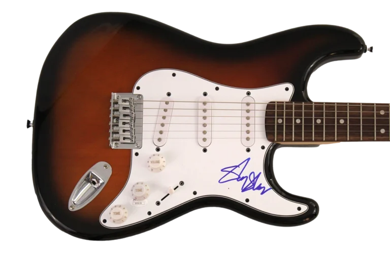 SLY STONE SIGNED AUTOGRAPH FULL SIZE FENDER ELECTRIC GUITAR - SOUL LEGEND JSA
