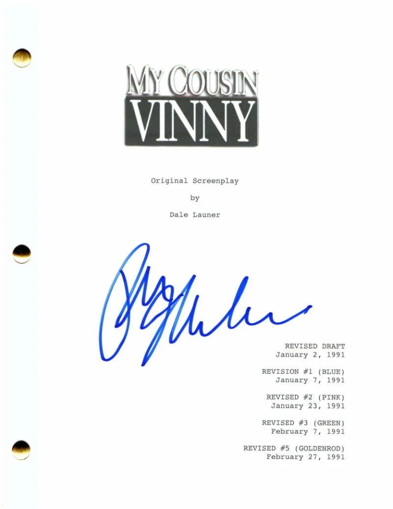 RALPH MACCHIO SIGNED AUTOGRAPH MY COUSIN VINNY FULL MOVIE SCRIPT - COBRA KAI