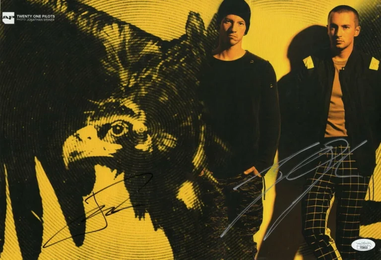 TWENTY ONE PILOTS SIGNED AUTOGRAPH 11X16 CONCERT PROMO CONCERT TOUR POSTER JSA