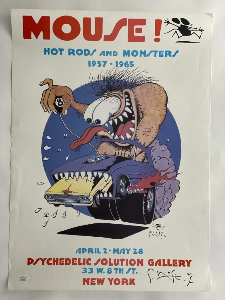 STANLEY MOUSE SIGNED AUTOGRAPH 16X22 CONCERT POSTER - GRATEFUL DEAD ARTIST JSA