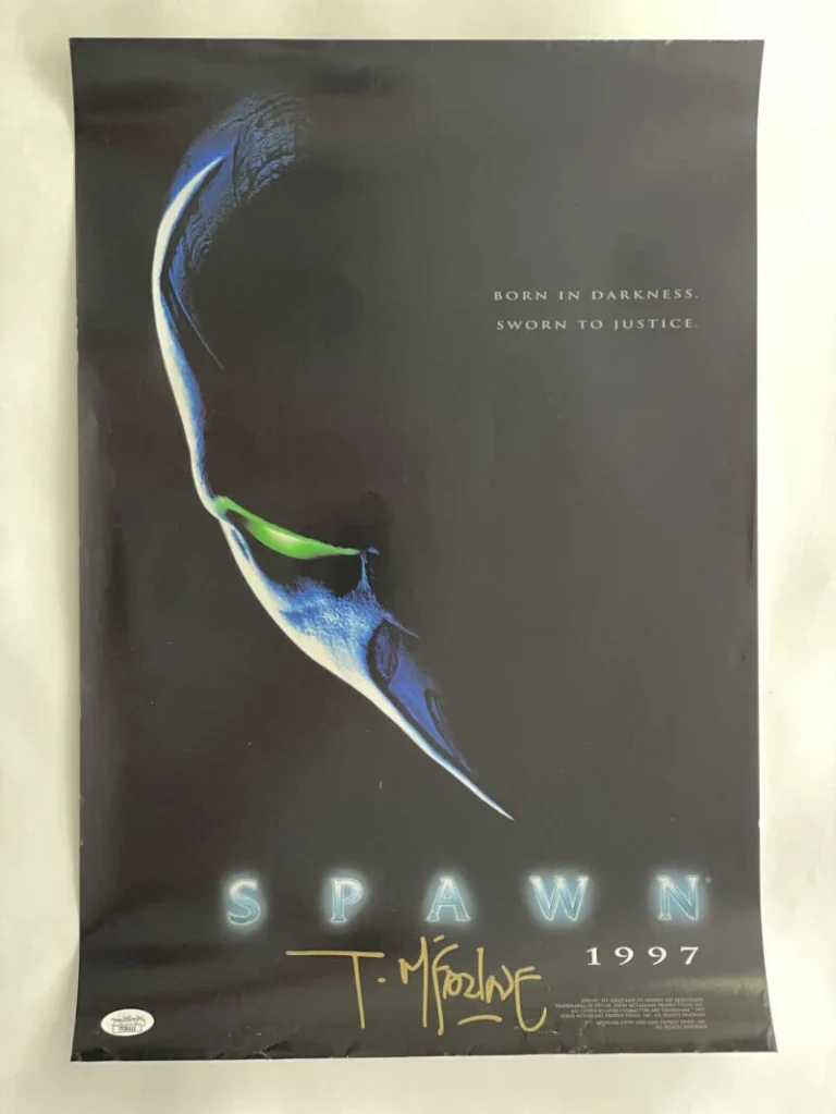 TODD MACFARLANE SIGNED AUTOGRAPH 13X20 SPAWN MINI MOVIE POSTER - VERY RARE JSA