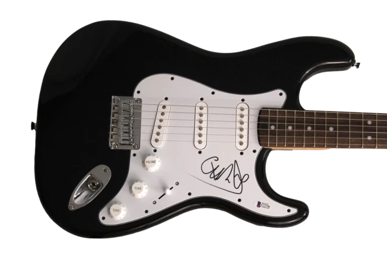 CHRIS MARTIN SIGNED AUTOGRAPH FULL SIZE B FENDER ELECTRIC GUITAR - COLDPLAY BAS