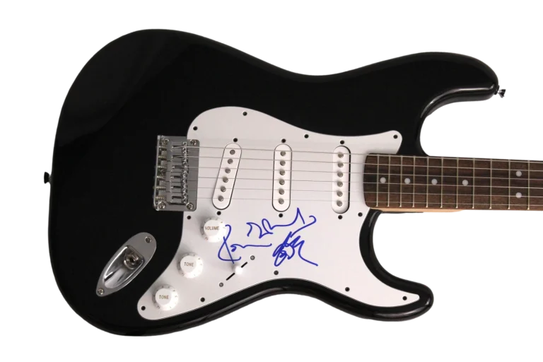 RONNIE WOOD SIGNED AUTOGRAPH FS B FENDER ELECTRIC GUITAR THE ROLLING STONES JSA