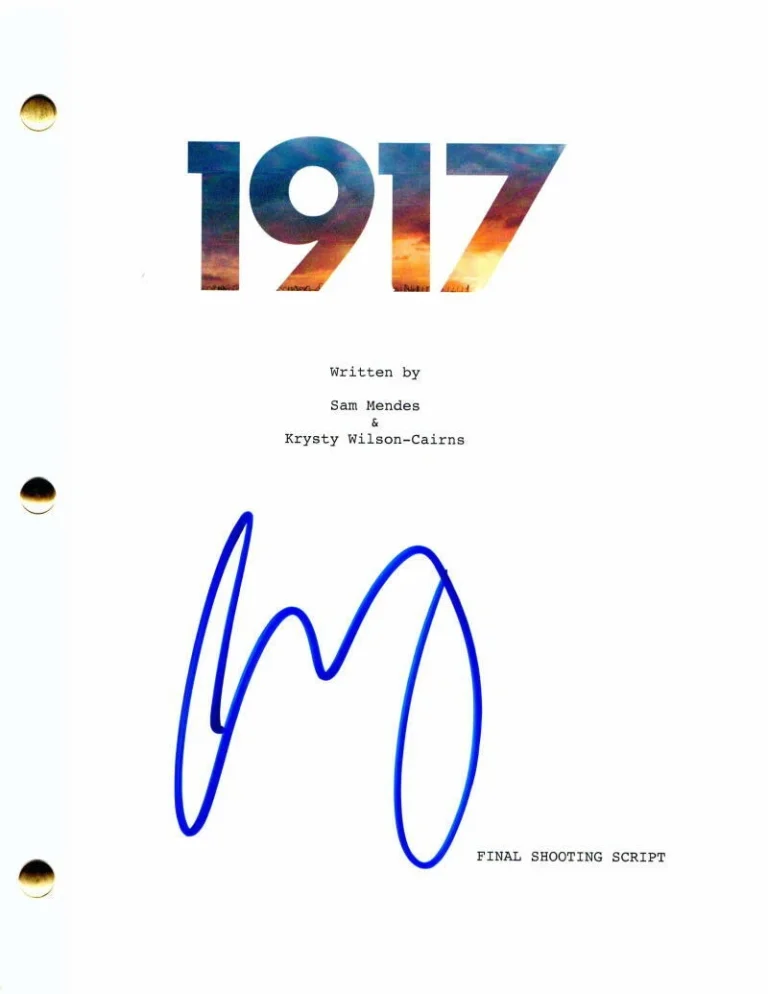 GEORGE MACKAY SIGNED AUTOGRAPH 1917 FULL MOVIE SCRIPT - MUNICH, WOLF, STUD