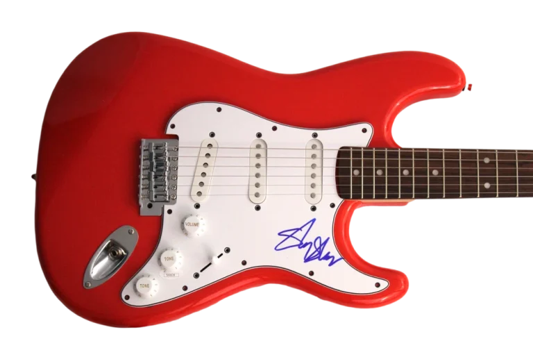 SLY STONE SIGNED AUTOGRAPH FULL SIZE R FENDER ELECTRIC GUITAR - SOUL LEGEND JSA
