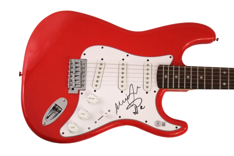 TREY ANASTASIO & MIKE GORDON SIGNED AUTOGRAPH R FENDER ELECTRIC GUITAR PHISH BAS