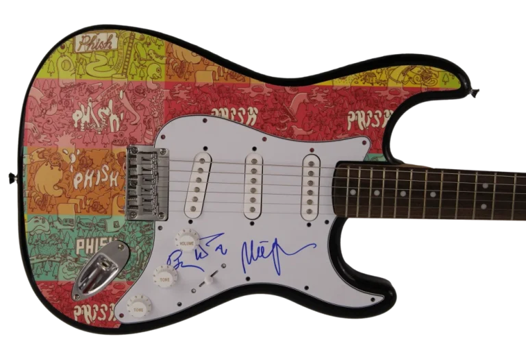 TREY ANASTASIO, MIKE PAGE SIGNED AUTOGRAPH CUSTOM 1/1 FENDER GUITAR PHISH W/ JSA