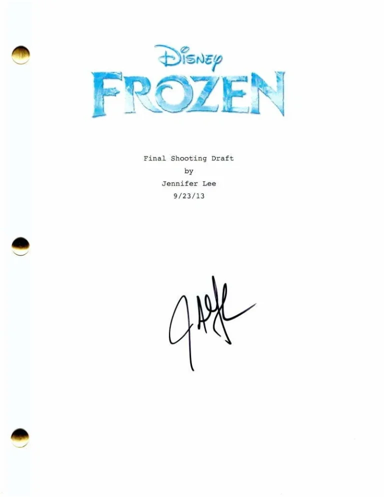 JONATHAN GROFF SIGNED AUTOGRAPH FROZEN FULL MOVIE SCRIPT - KRISTOFF SVEN - RARE!