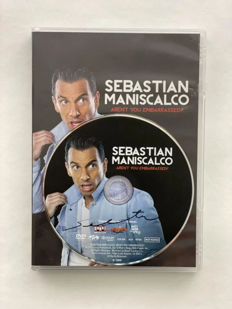 SEBASTIAN MANISCALCO SIGNED AUTOGRAPH AREN'T YOU EMBARRASSED? DVD - COMEDY ICON