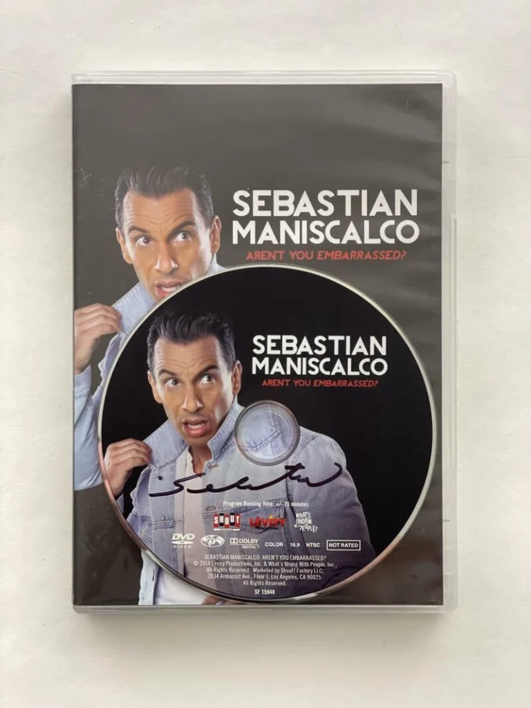 SEBASTIAN MANISCALCO SIGNED AUTOGRAPH AREN'T YOU EMBARRASSED? DVD - THE IRISHMAN