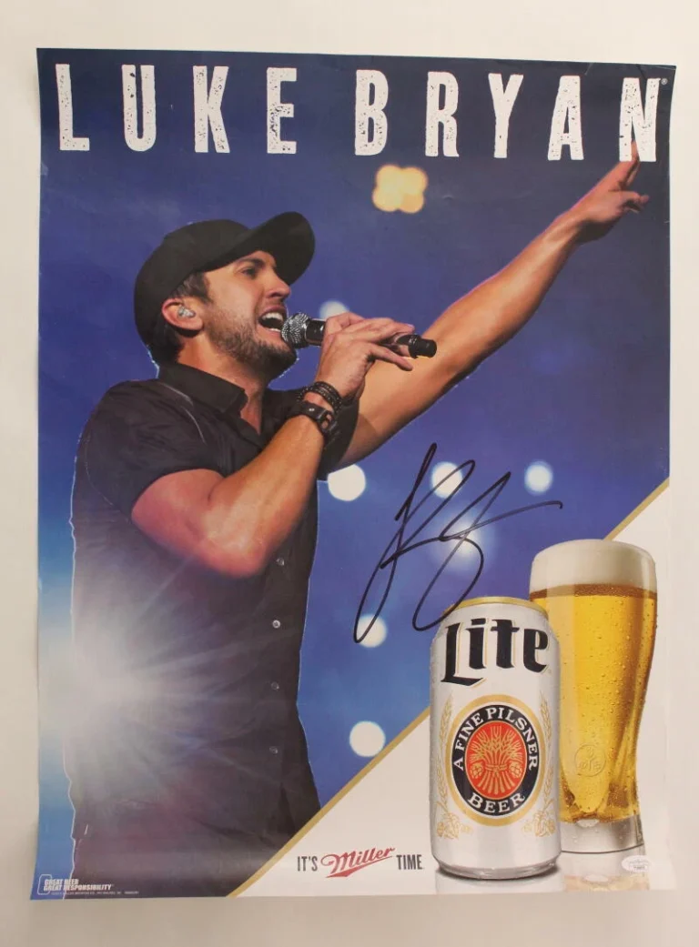 LUKE BRYAN SIGNED AUTOGRAPH 18X24 CONCERT TOUR POSTER - MILLER LIGHT W/ JSA