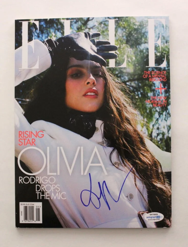 OLIVIA RODRIGO SIGNED AUTOGRAPH ELLE MAGAZINE - SOUR, DRIVER'S LICENSE W/ ACOA