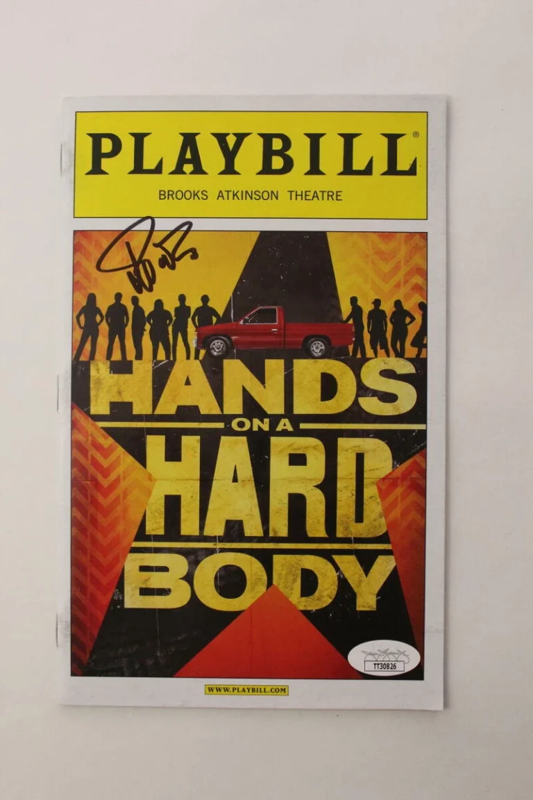 TREY ANASTASIO PHISH SIGNED AUTOGRAPH HANDS ON A HARDBODY BROADWAY PLAYBILL  JSA