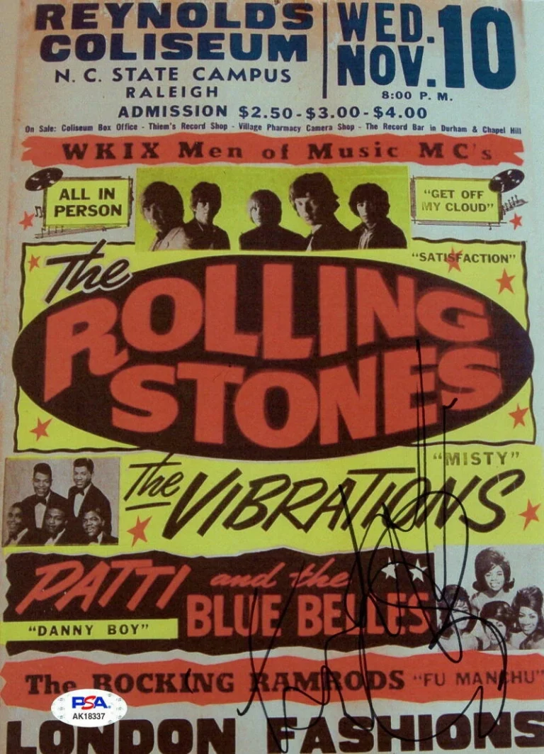 CHARLIE WATTS SIGNED AUTOGRAPH 8X10 TOUR POSTER PHOTO THE ROLLING STONES W/ PSA