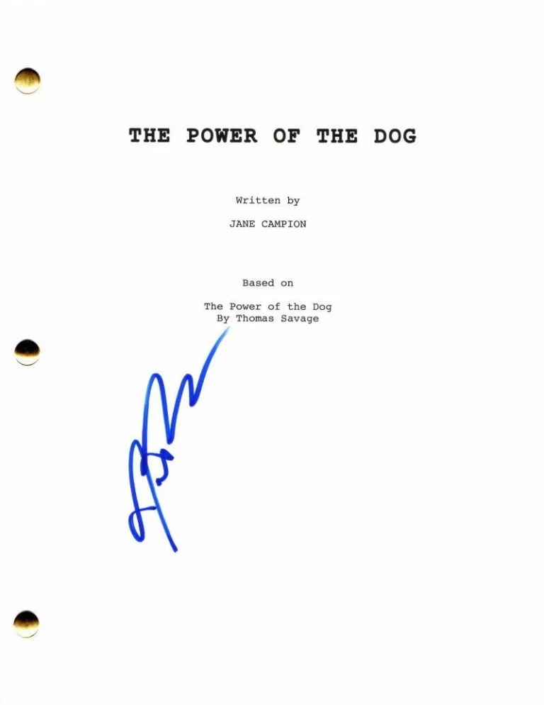 JESSE PLEMONS SIGNED AUTOGRAPH THE POWER OF THE DOG FULL MOVIE SCRIPT - RARE!