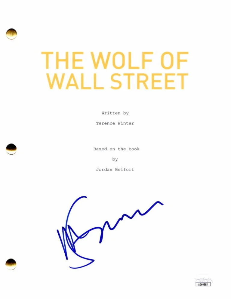 MARTIN SCORSESE SIGNED AUTOGRAPH THE WOLF OF WALL STREET FULL MOVIE SCRIPT - JSA