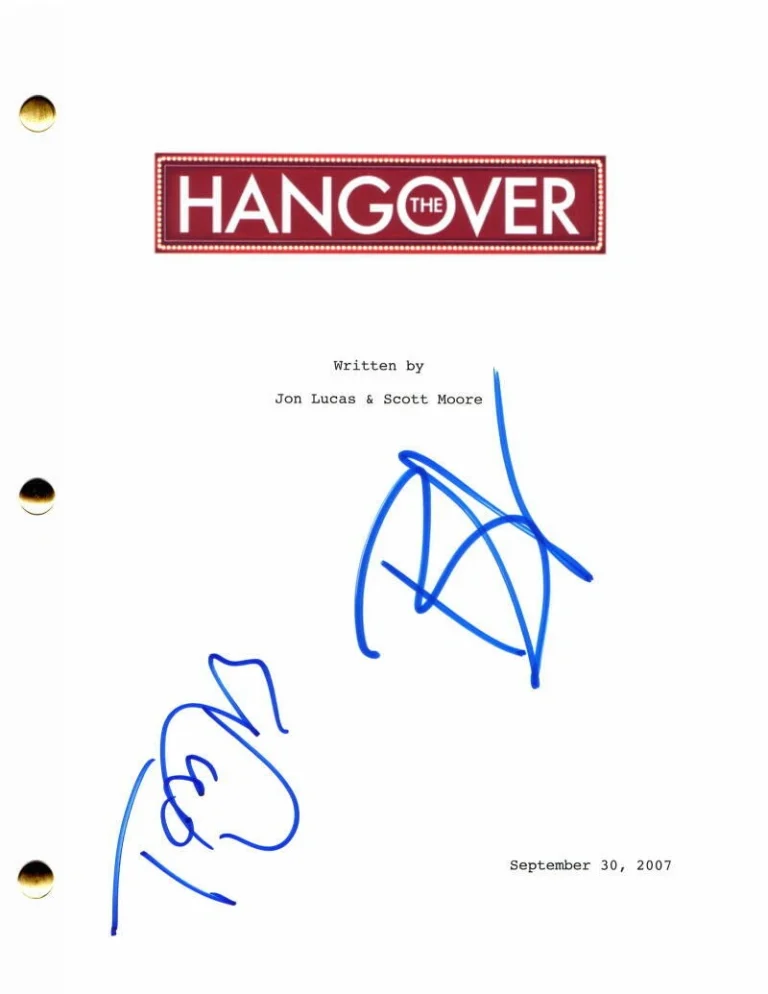 BRADLEY COOPER & TODD PHILLIPS SIGNED AUTOGRAPH THE HANGOVER FULL MOVIE SCRIPT