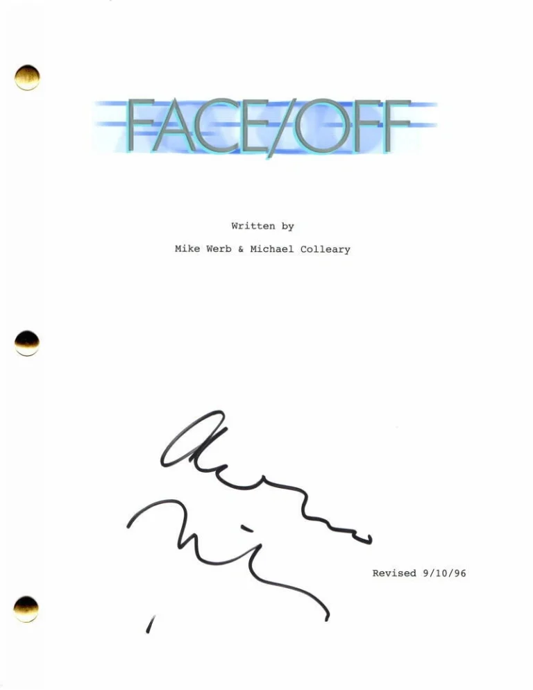 ALESSANDRO NIVOLA SIGNED AUTOGRAPH FACE/OFF FULL MOVIE SCRIPT - W/ JOHN TRAVOLTA