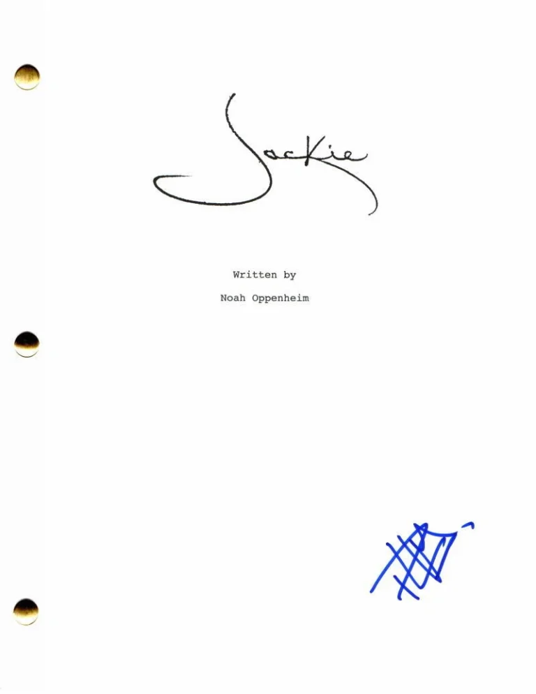 PABLO LARRAIN SIGNED AUTOGRAPH JACKIE FULL MOVIE SCRIPT STARRING NATALIE PORTMAN