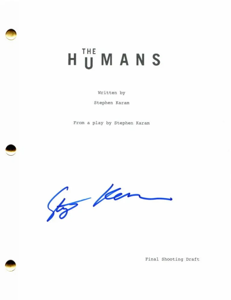 STEPHEN KARAM SIGNED AUTOGRAPH THE HUMANS FULL MOVIE SCRIPT - VERY RARE!