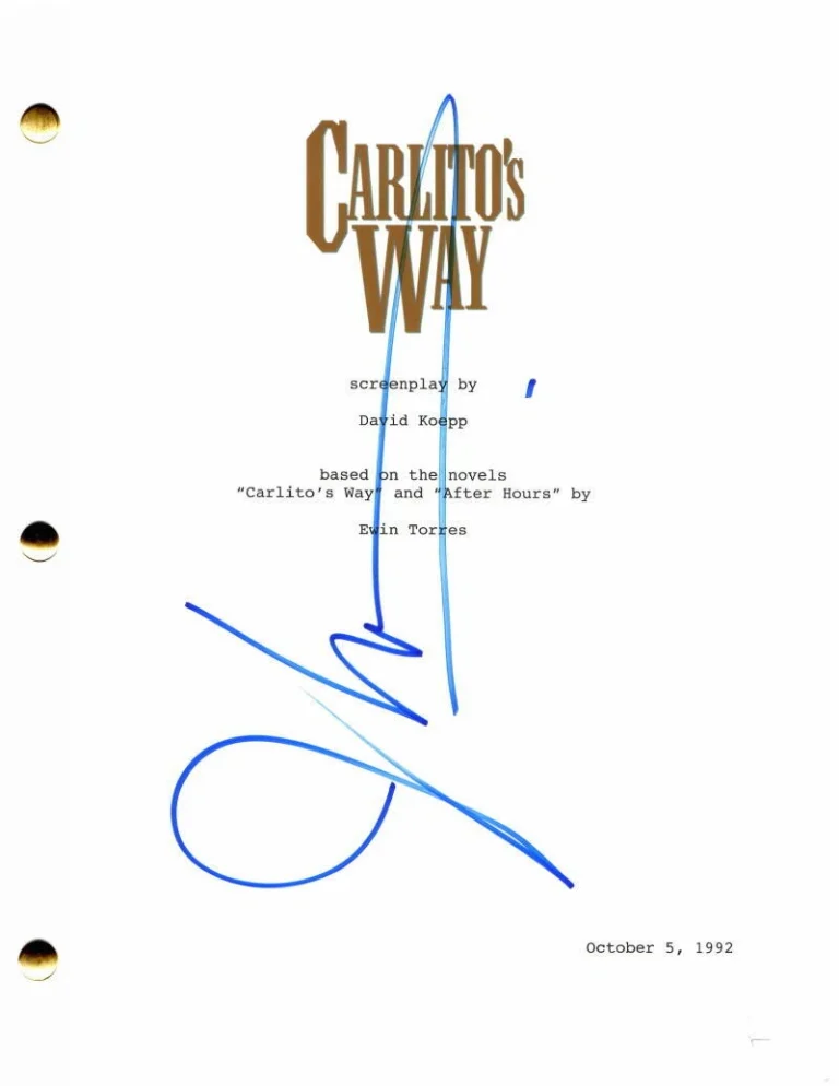 JOHN LEGUIZAMO SIGNED AUTOGRAPH CARLITO'S WAY FULL MOVIE SCRIPT - W/ AL PACINO