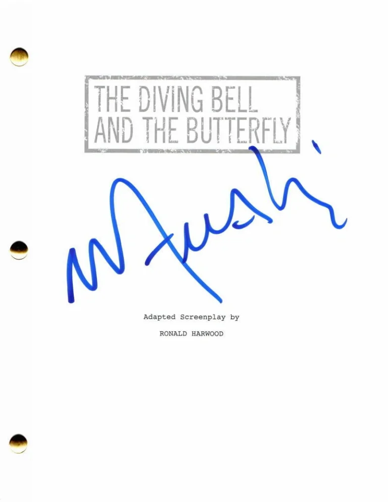 MATHIEU AMALRIC SIGNED AUTOGRAPH THE DRIVING BELL AND THE BUTTERFLY MOVIE SCRIPT