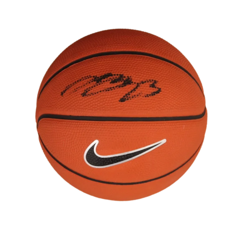 LEBRON JAMES SIGNED AUTOGRAPH MINI NIKE BASKETBALL BALL - KING JAMES W/ JSA LOA