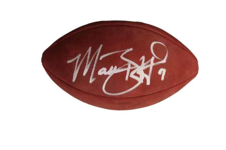 MATTHEW STAFFORD SIGNED AUTOGRAPH FULL SIZE NFL GAME FOOTBALL - 2021 CHAMP! JSA