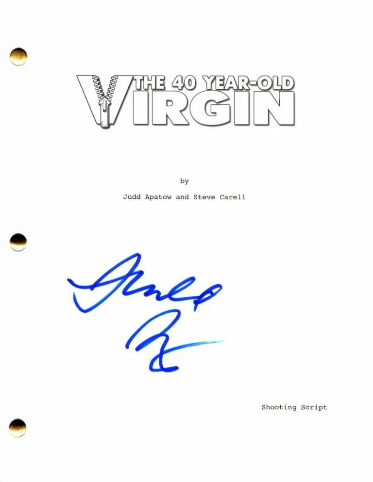 JUDD APATOW SIGNED AUTOGRAPH 40 YEAR OLD VIRGIN FULL MOVIE SCRIPT - STEVE CARELL