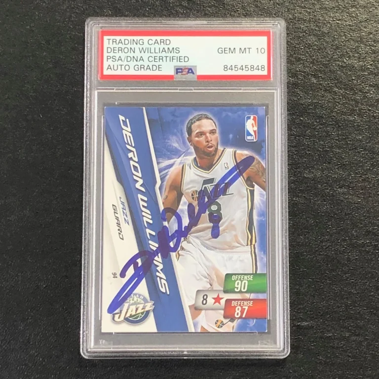 2011 Adrenalyn XL Deron Williams Signed Card Auto PSA Slabbed Jazz