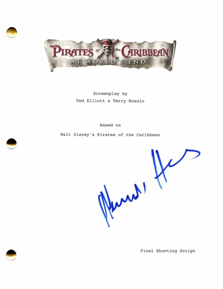 NAOMIE HARRIS SIGNED AUTOGRAPH PIRATES OF THE CARIBBEAN FULL MOVIE SCRIPT RARE!
