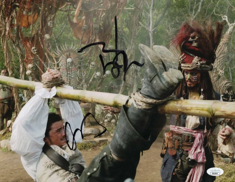 JOHNNY DEPP ORLANDO BLOOD SIGNED AUTOGRAPH 11x14 PHOTO PIRATES OF THE CARIBBEAN