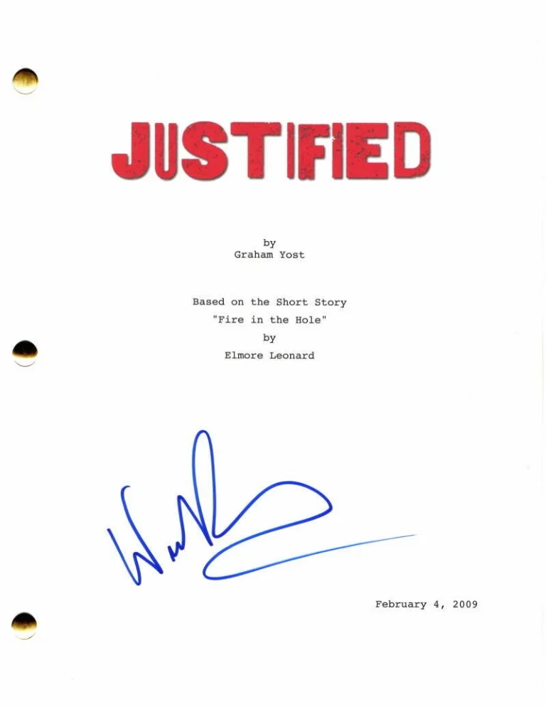 WALTON GOGGINS SIGNED AUTOGRAPH JUSTIFIED FULL PILOT SCRIPT - TIMOTHY OLYPHANT
