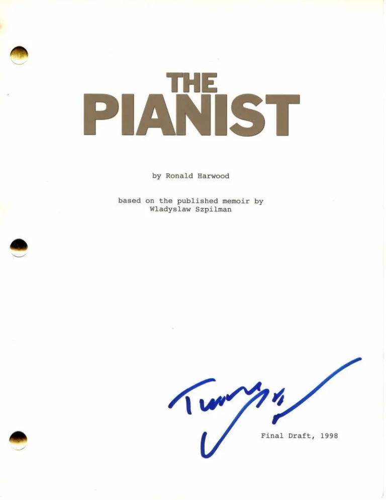 THOMAS KRETSCHMANN SIGNED AUTOGRAPH THE PIANIST FULL MOVIE SCRIPT - VERY RARE!