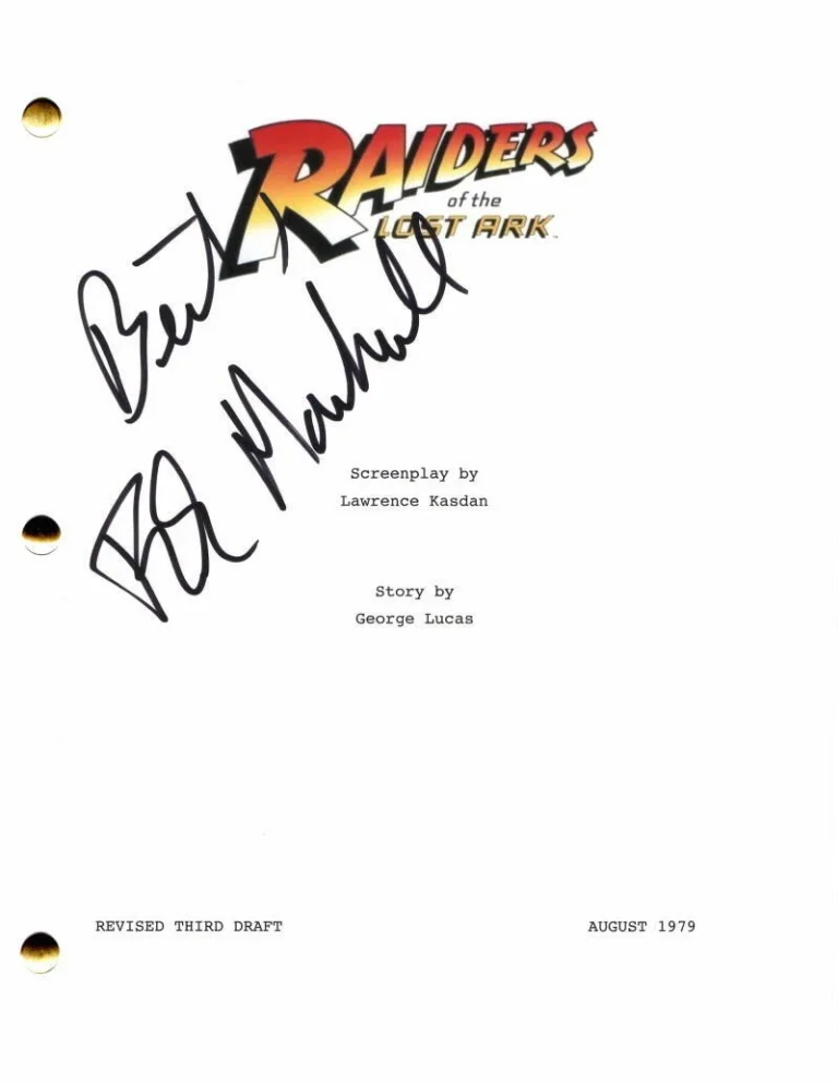 FRANK MARSHALL SIGNED AUTOGRAPH RAIDERS OF THE LOST ARC FULL MOVIE SCRIPT - RARE