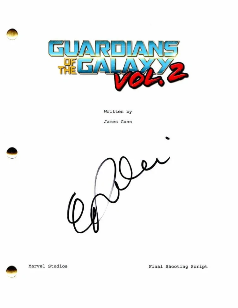 ELIZABETH DEBICKI SIGNED AUTOGRAPH GUARDIANS OF THE GALAXY MOVIE SCRIPT - AYESHA