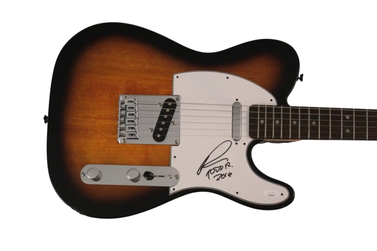 TODD RUNDGREN SIGNED AUTOGRAPH FENDER TELECASTER ELECTRIC GUITAR - UTOPIA W/ JSA