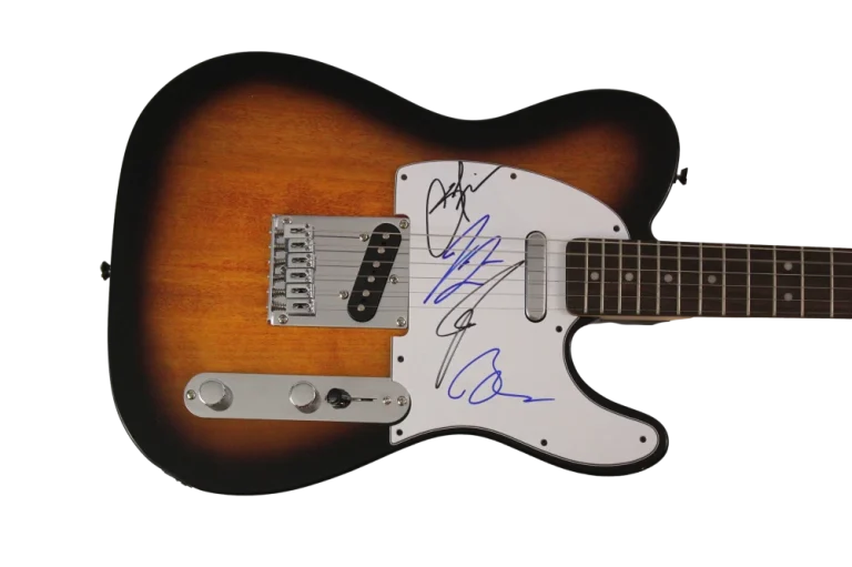 KINGS OF LEON BAND (X4) SIGNED AUTOGRAPH FENDER TELECASTER ELECTRIC GUITAR  JSA