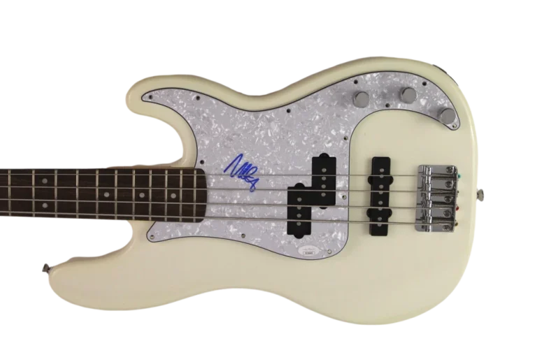 NATE MENDEL SIGNED AUTOGRAPH FENDER ELECTRIC BASS GUITAR FOO FIGHTERS JSA COA