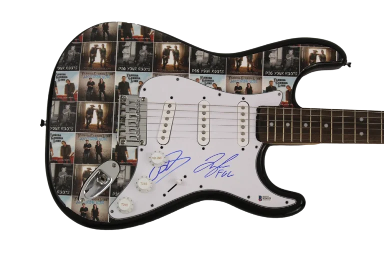FLORIDA GEORGIA LINE SIGNED AUTOGRAPH CUSTOM 1/1 FENDER GUITAR TYLER & BRIAN BAS