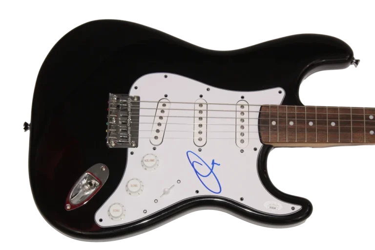 OZUNA SIGNED AUTOGRAPH FULL SIZE BLACK FENDER ELECTRIC GUITAR W/ JSA COA