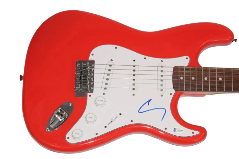 COREY TAYLOR SIGNED AUTOGRAPH FULL SIZE RED FENDER ELECTRIC GUITAR SLIPKNOT BAS