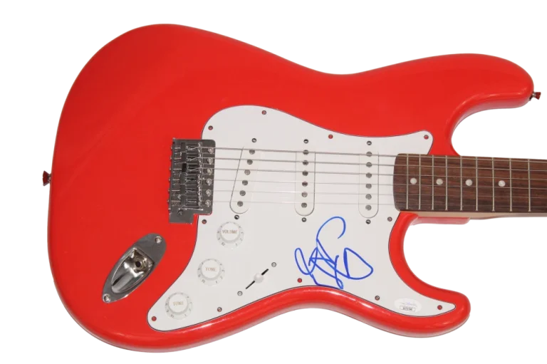 SIA SIGNED AUTOGRAPH FULL SIZE RED FENDER ELECTRIC GUITAR THIS IS ACTING JSA COA
