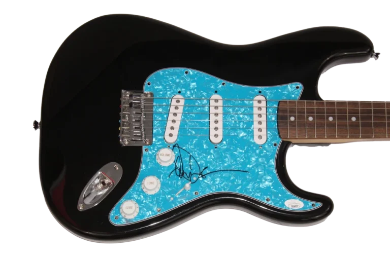 ADAM DURITZ SIGNED AUTOGRAPH BLACK FENDER ELECTRIC GUITAR COUNTING CROWS JSA COA