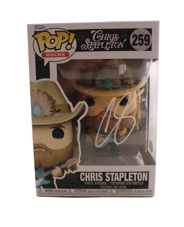 CHRIS STAPLETON SIGNED AUTOGRAPH FUNKO POP FIGURE - TRAVELLER VERY RARE JSA COA