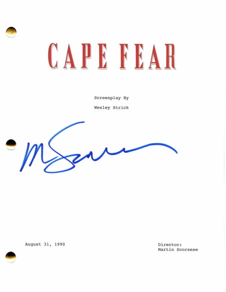 MARTIN SCORSESE SIGNED AUTOGRAPH CAPE FEAR FULL MOVIE SCRIPT W/ ROBERT DENIRO